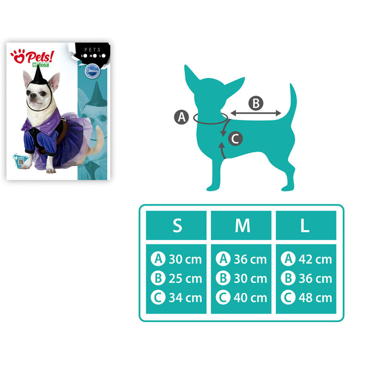 Bigbuy Pets Hundekostüm Hexe Größe L