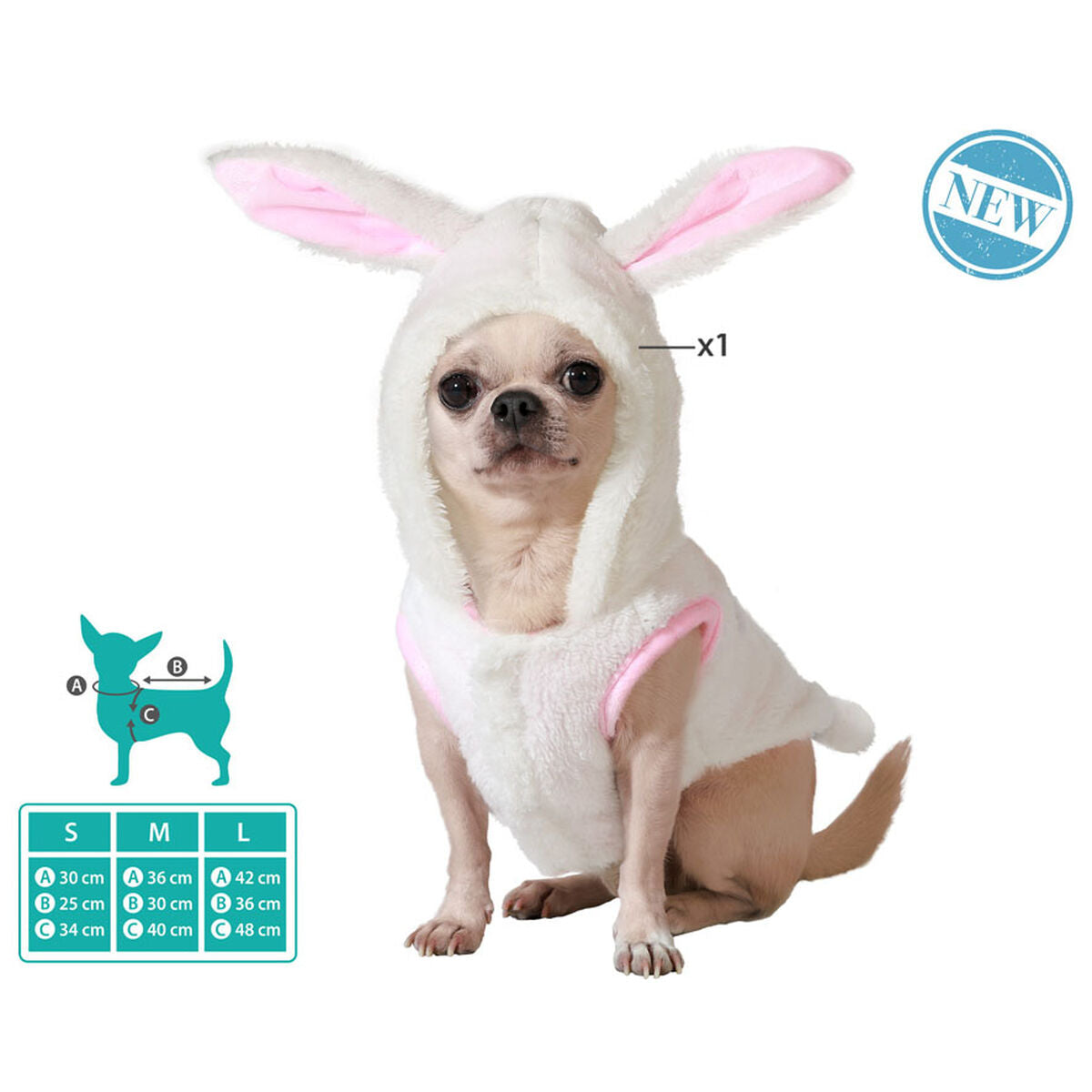 Bigbuy Pets Hundekostüm Größe M Hase