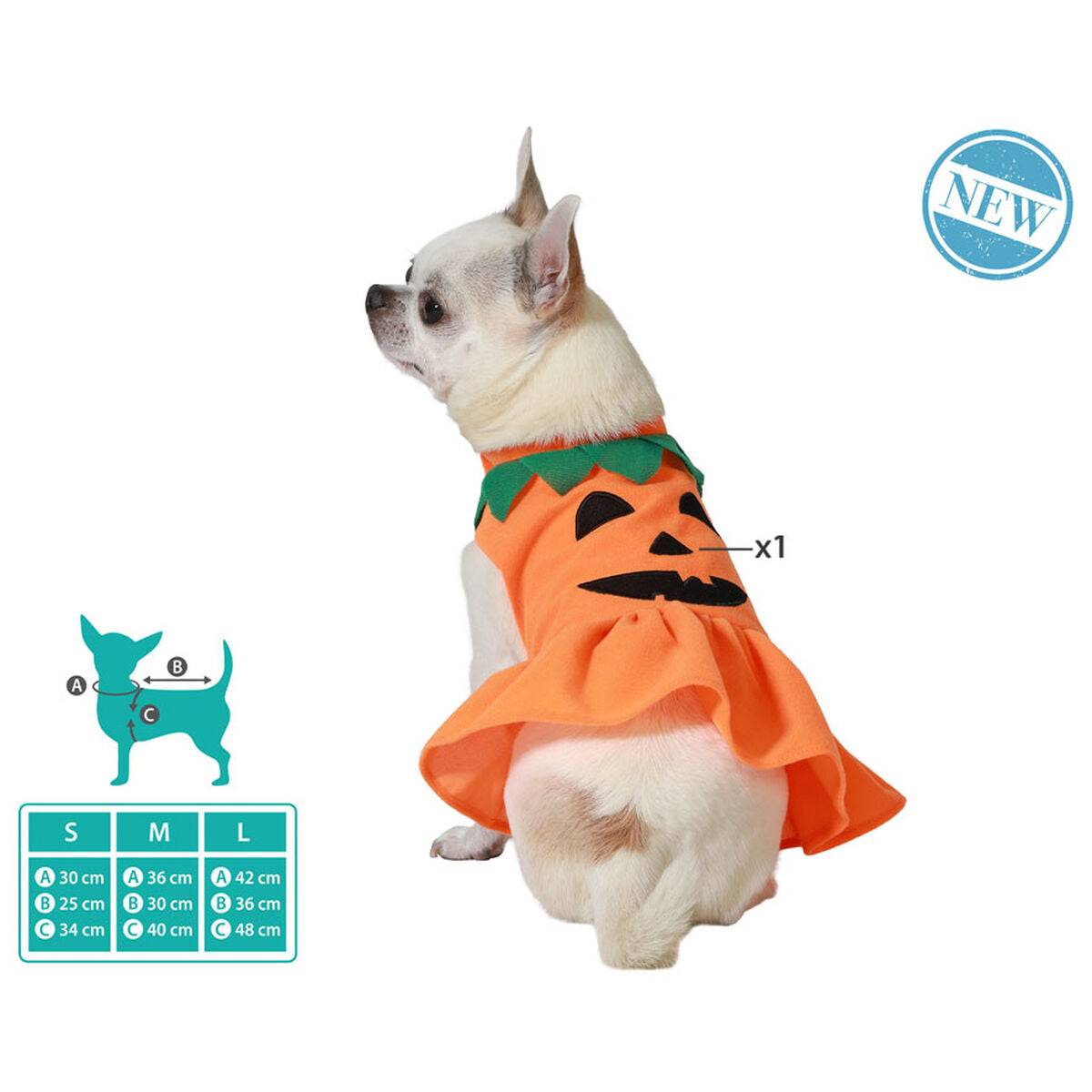 Bigbuy Pets Hundekostüm Kürbis Größe S