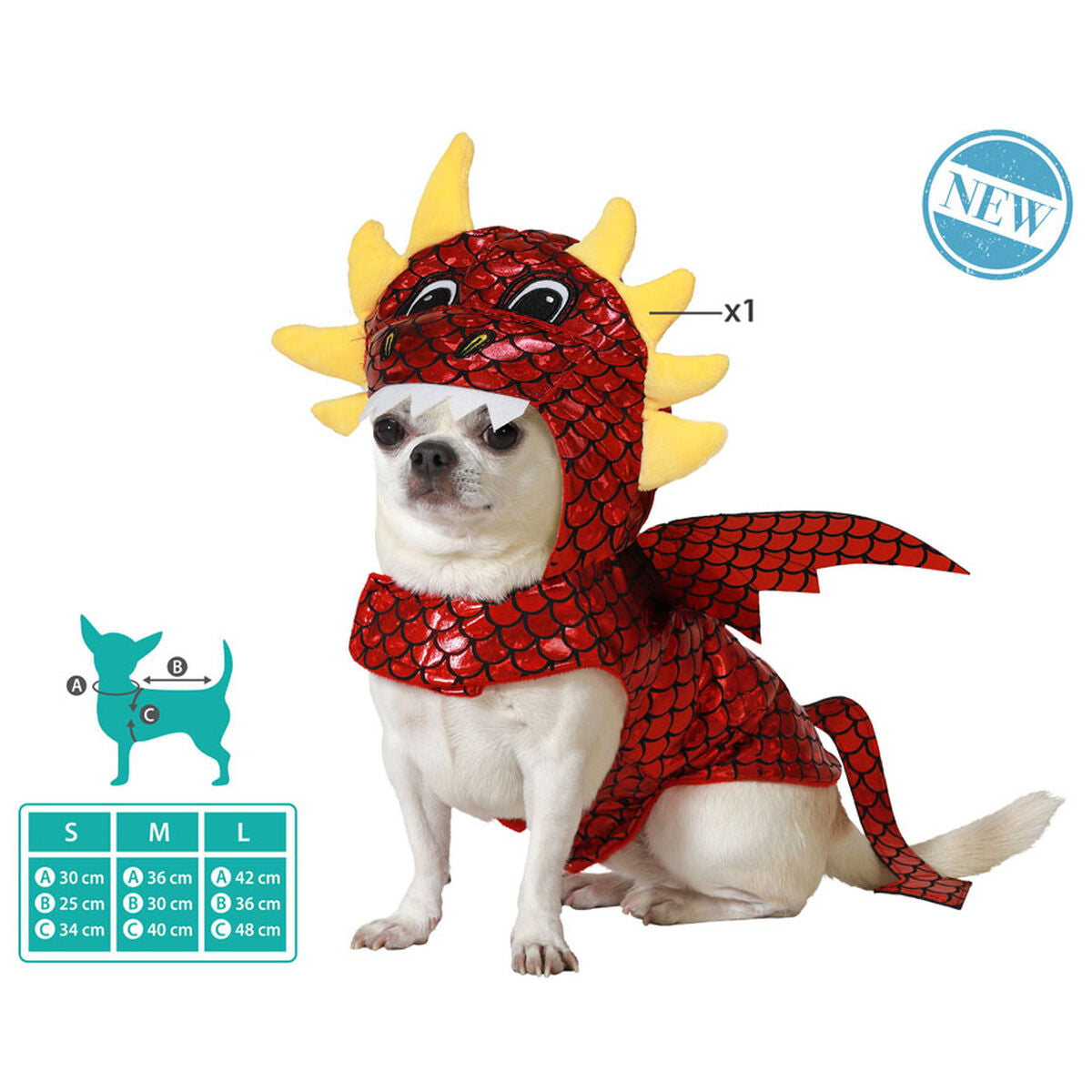 Bigbuy Pets Hundekostüm Größe M Drache
