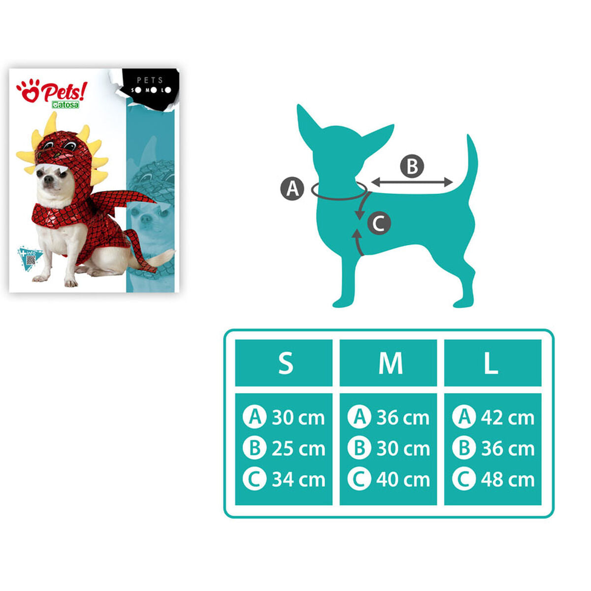 Bigbuy Pets Hundekostüm Größe M Drache