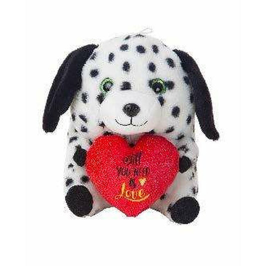 Bigbuy Fun Plüschtier Hund Herz 28 Cm Dalmatiner