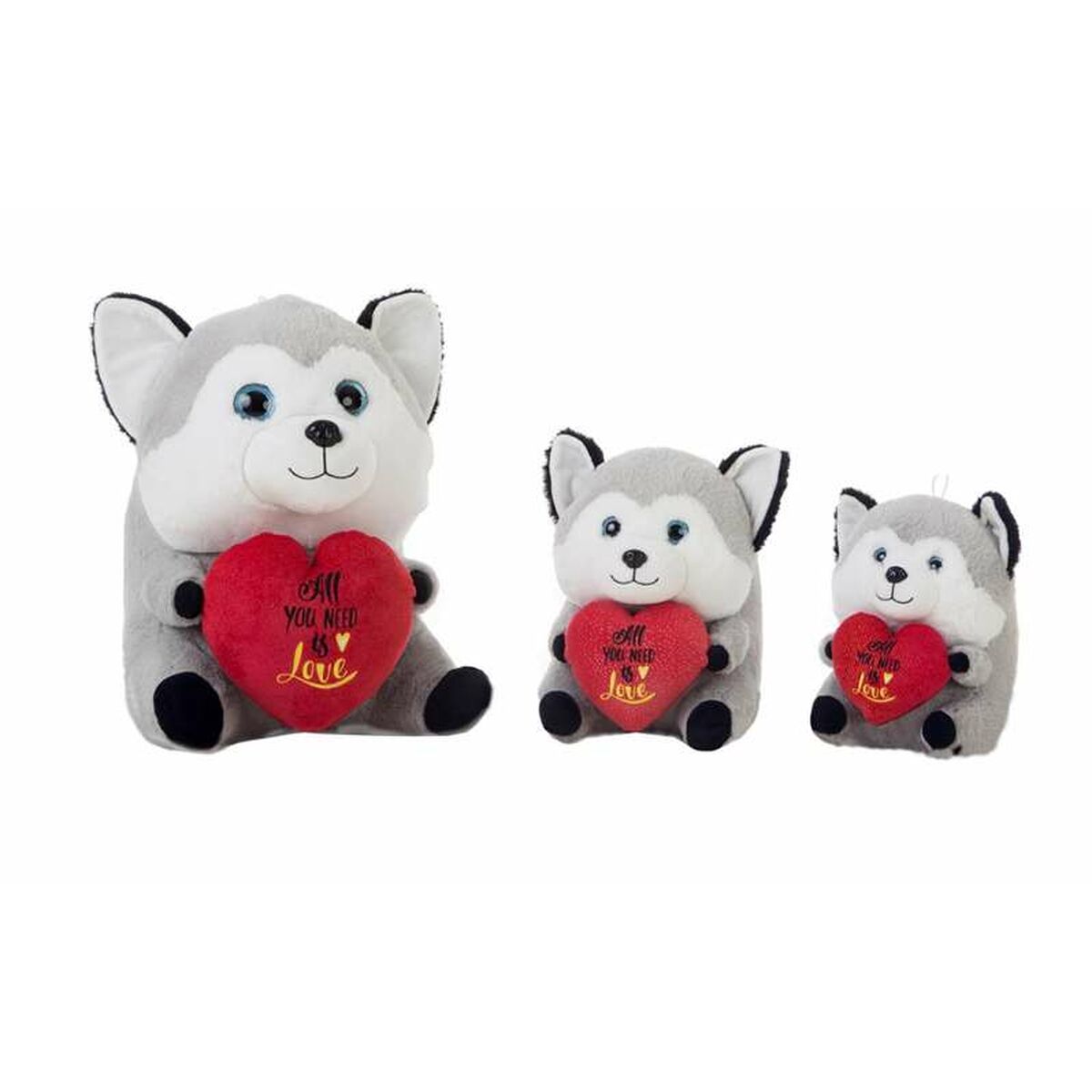 Bigbuy Fun Plüschtier Hund Herz 28 Cm Dalmatiner