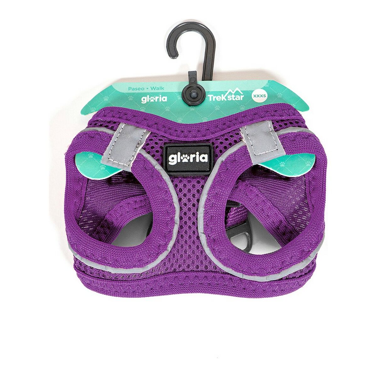 Gloria Hundegeschirr Gloria Air Mesh Trek Star Einstellbar Lila L (33,4-35 Cm)