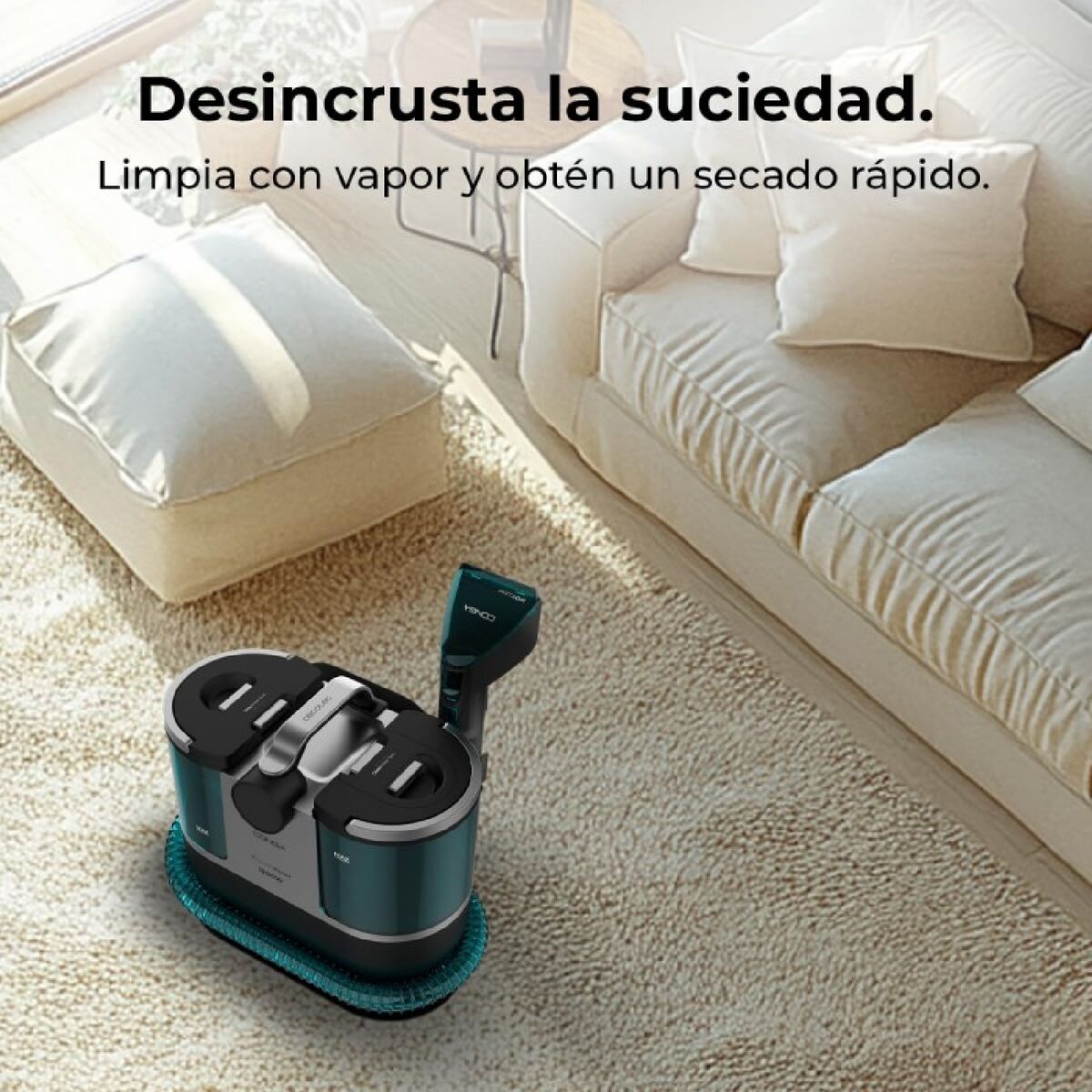 Cecotec Tragbarer Heizlüfter Cecotec Conga 7000 Carpet&Spot Clean Steam Xxl