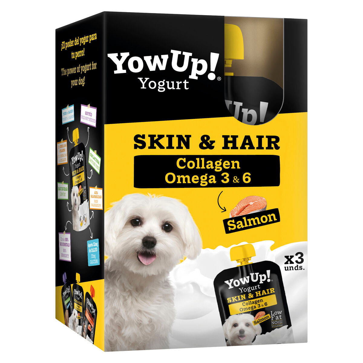 Yowup Nassfutter Yowup Skin And Hair Lachsfarben 3 Stück 3 X 115 G