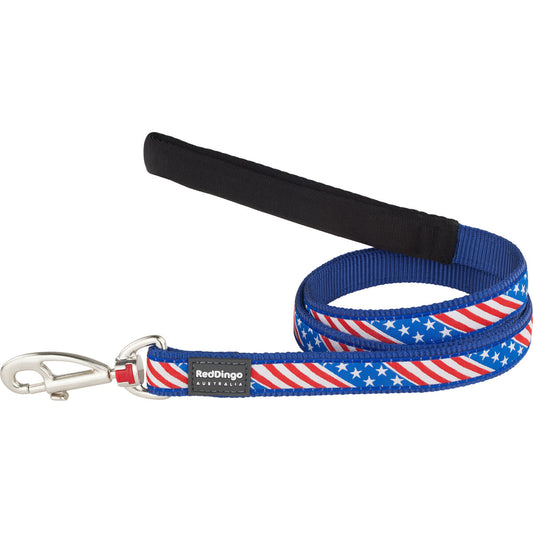 Red Dingo Hundeleine Red Dingo Style Us Flag 15Mm X 120 Cm