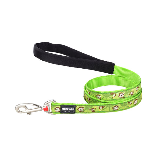Red Dingo Hundeleine Red Dingo Style Monkey Lime Green 15Mm X 120 Cm