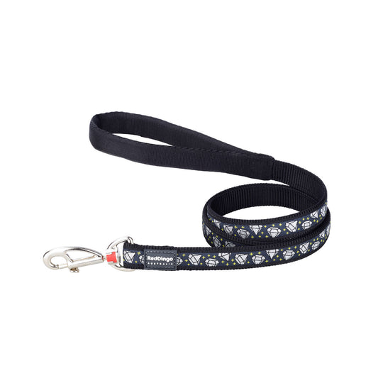 Red Dingo Hundeleine Red Dingo Style Diamond Schwarz 15Mm X 120 Cm