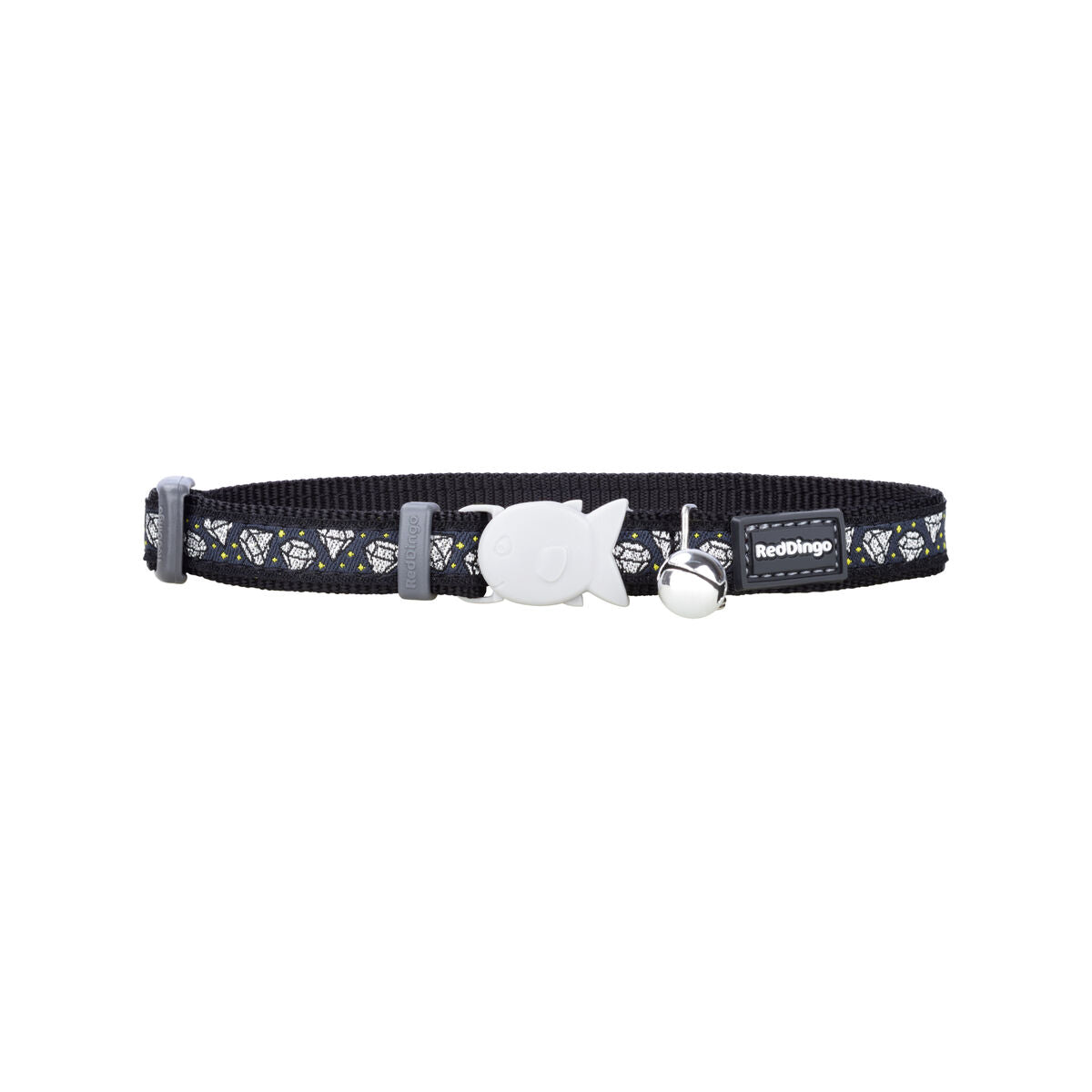 Red Dingo Katzenhalsband Red Dingo Diamond 20-32 Cm Schwarz