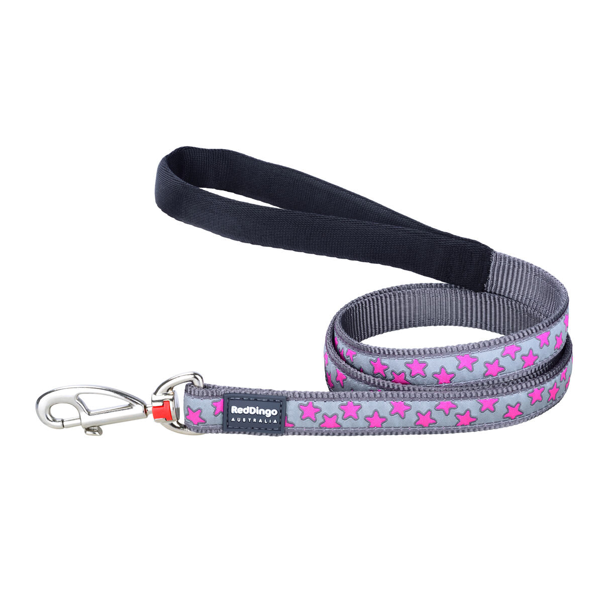 Red Dingo Hundeleine Red Dingo Style Hot Pink On Cool Grey 2 X 120 Cm