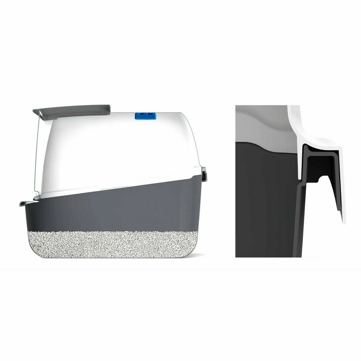 Catit Katzentoilette Catit Grau Abnehmbarer Deckel