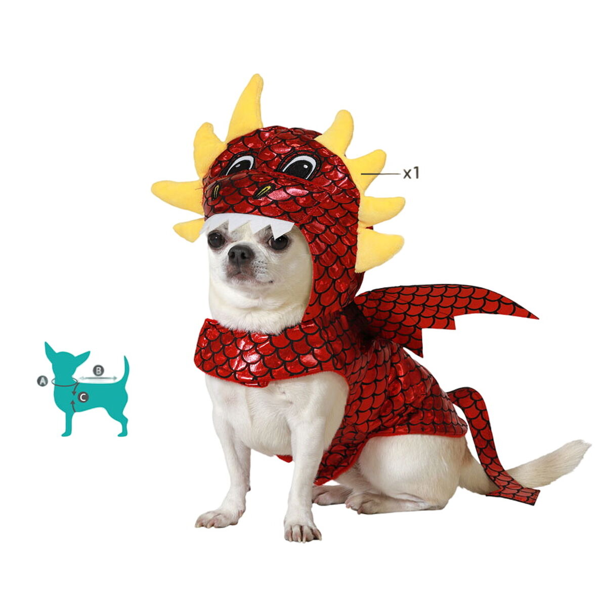 Bigbuy Pets Hundekostüm Größe L Drache