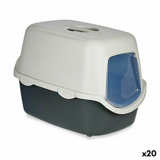 Stefanplast Katzentoilette Stefanplast Anthrazit Hellgrau Kunststoff 56,5 X 39,5 X 39 Cm (20 Stück)