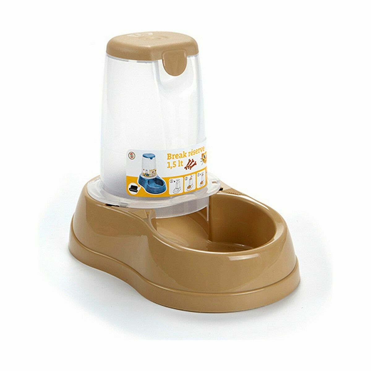 Stefanplast Futternapf Für Hunde Stefanplast Beige Kunststoff 1,5 L 18,5 X 22,5 X 29 Cm (8 Stück)