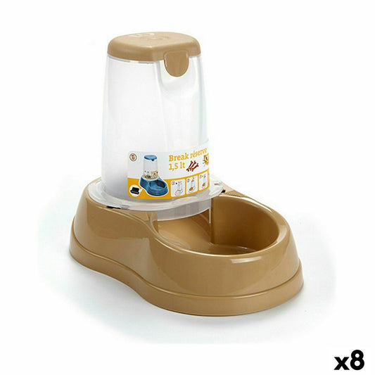 Stefanplast Futternapf Für Hunde Stefanplast Beige Kunststoff 1,5 L 18,5 X 22,5 X 29 Cm (8 Stück)