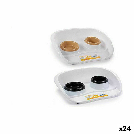 Stefanplast Futternapf Für Haustiere Stefanplast Double Kunststoff 34 X 11 X 46,5 Cm (24 Stück)