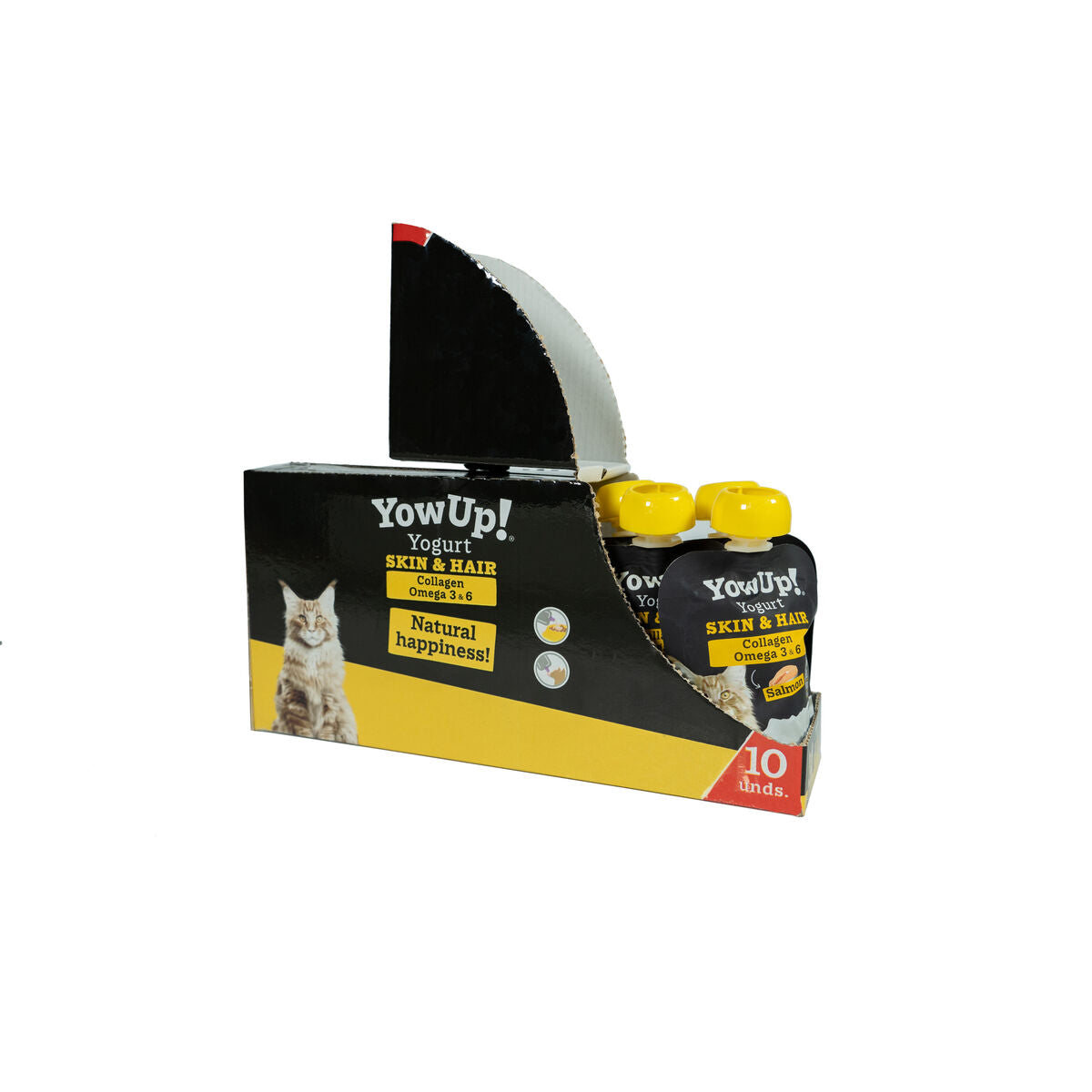 Yowup Katzenfutter Yowup Skin & Hair Lachsfarben 10 Stück